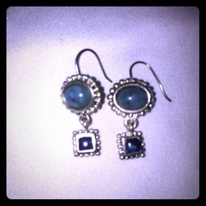 Blue & silver earrings